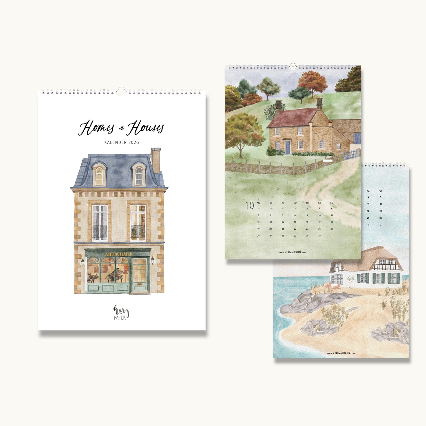 Kalender 2026 "Homes & Houses" in Din A4