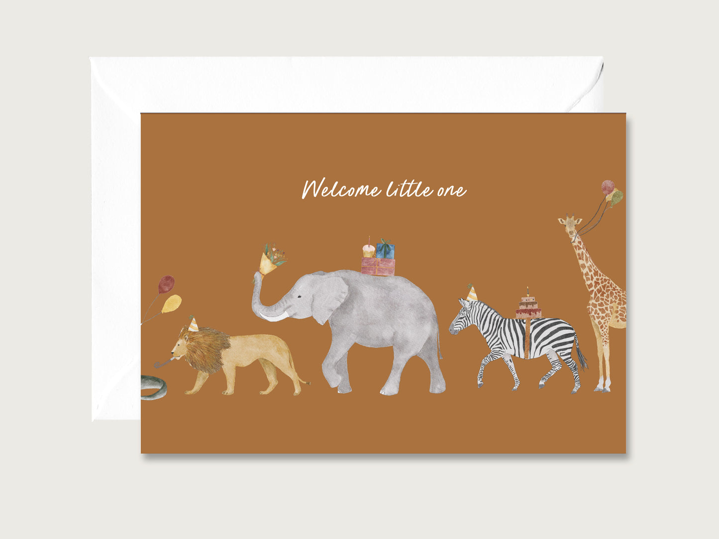 Karte zur Geburt "Safari"