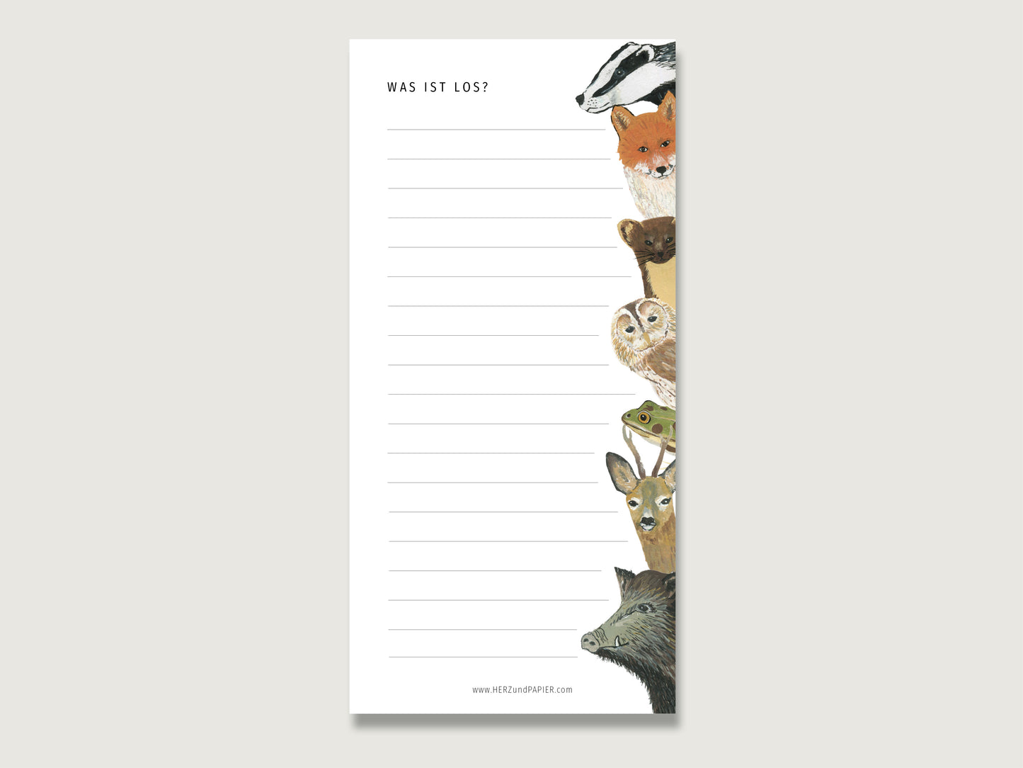 Notizblock "Was ist los? - Tiere"