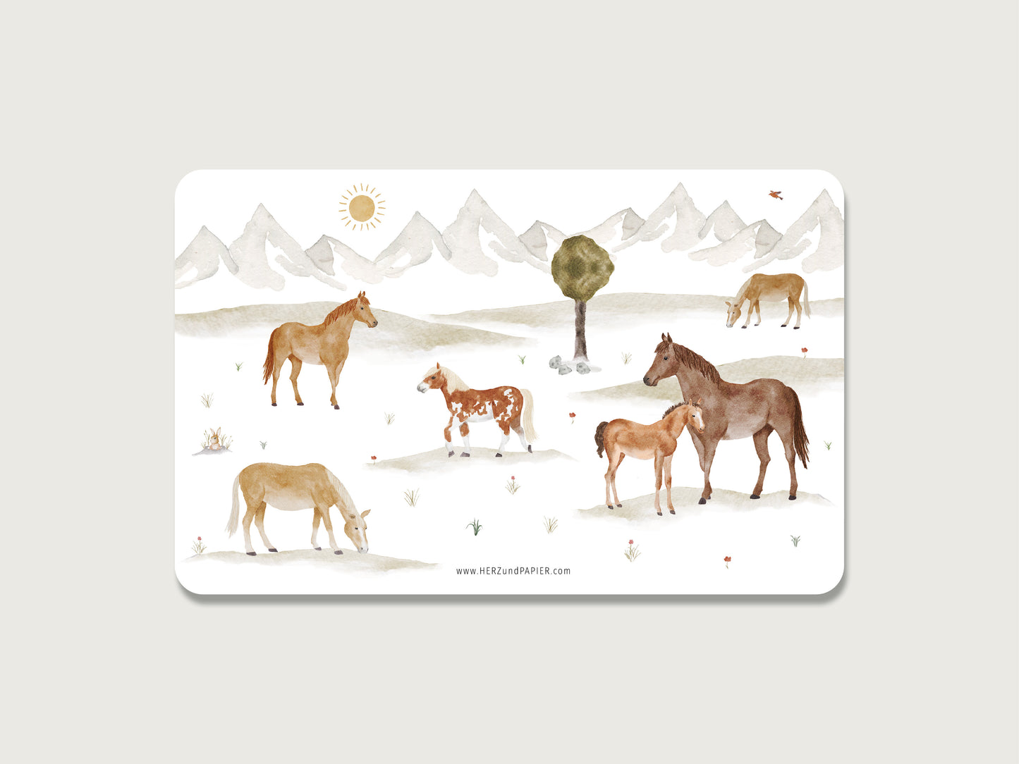 Brotzeitbrettchen "Pferde"