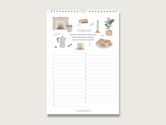 Geburtstagskalender "Entschleunigung" in Din A4