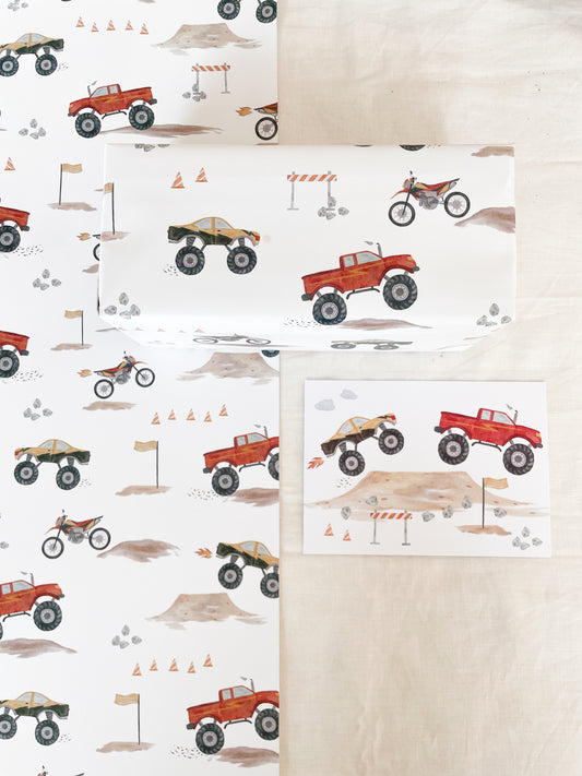 Geschenkpapier "Monster Trucks"