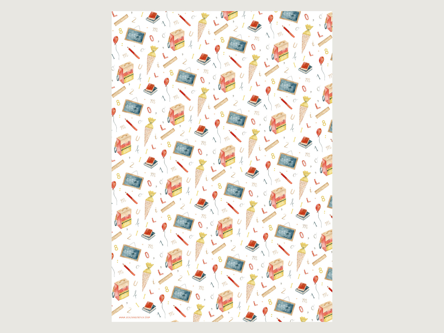 Geschenkpapier "Einschulung"