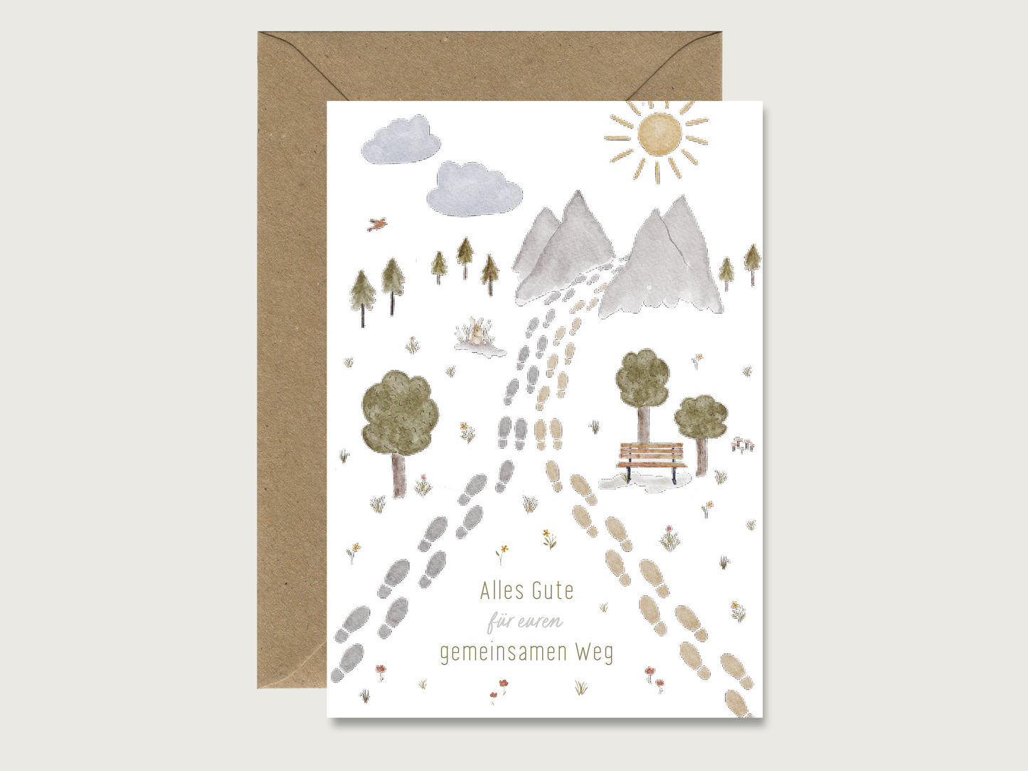 Hochzeitskarte "Gemeinsamer Weg"