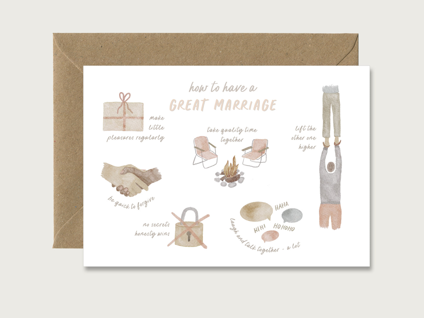 Hochzeitskarte "How to have a great marriage"