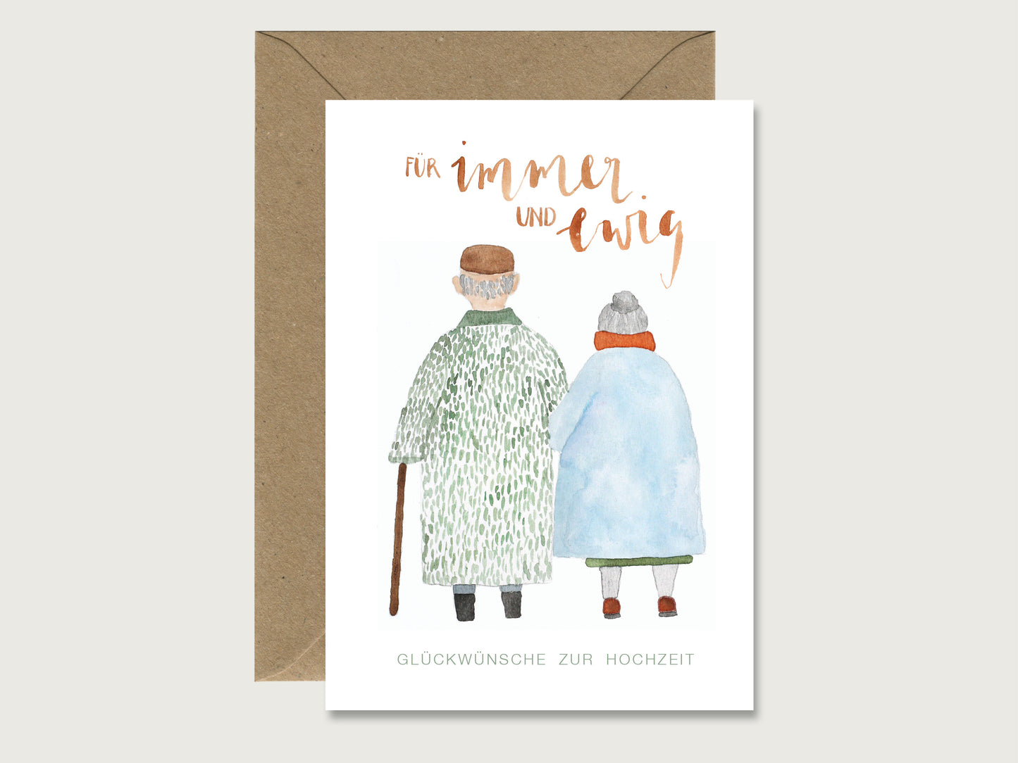 Hochzeitskarte "Ehepaar für immer und ewig"