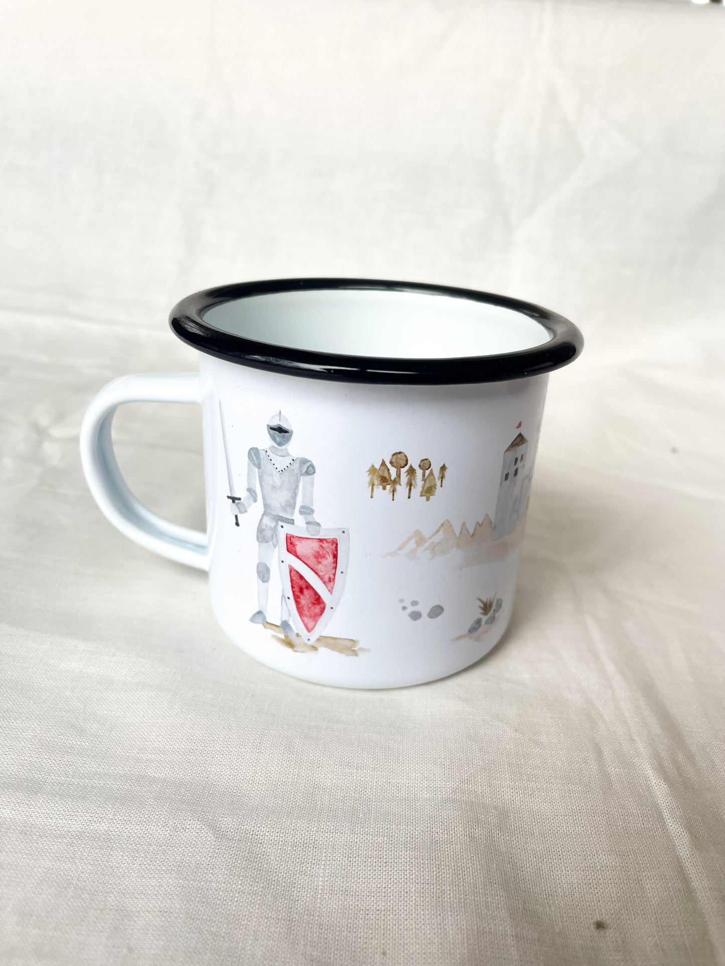 Emaille-Tasse "Ritter"
