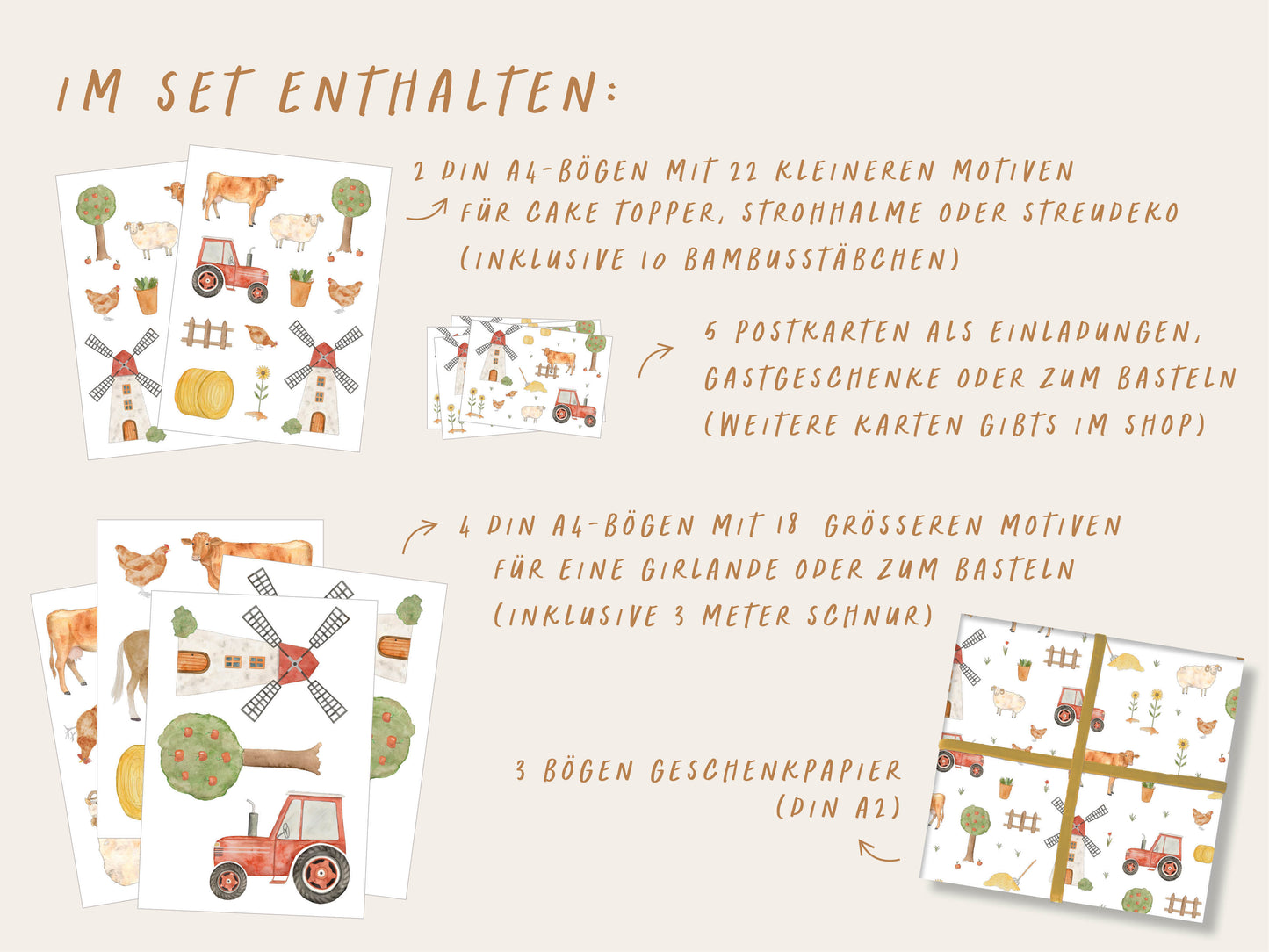 Großes Partyset "Bauernhof"