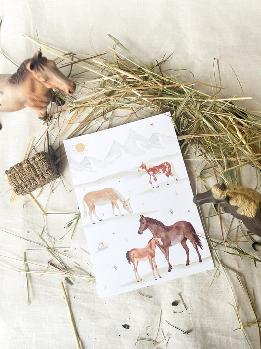 Postkarte "Pferde"
