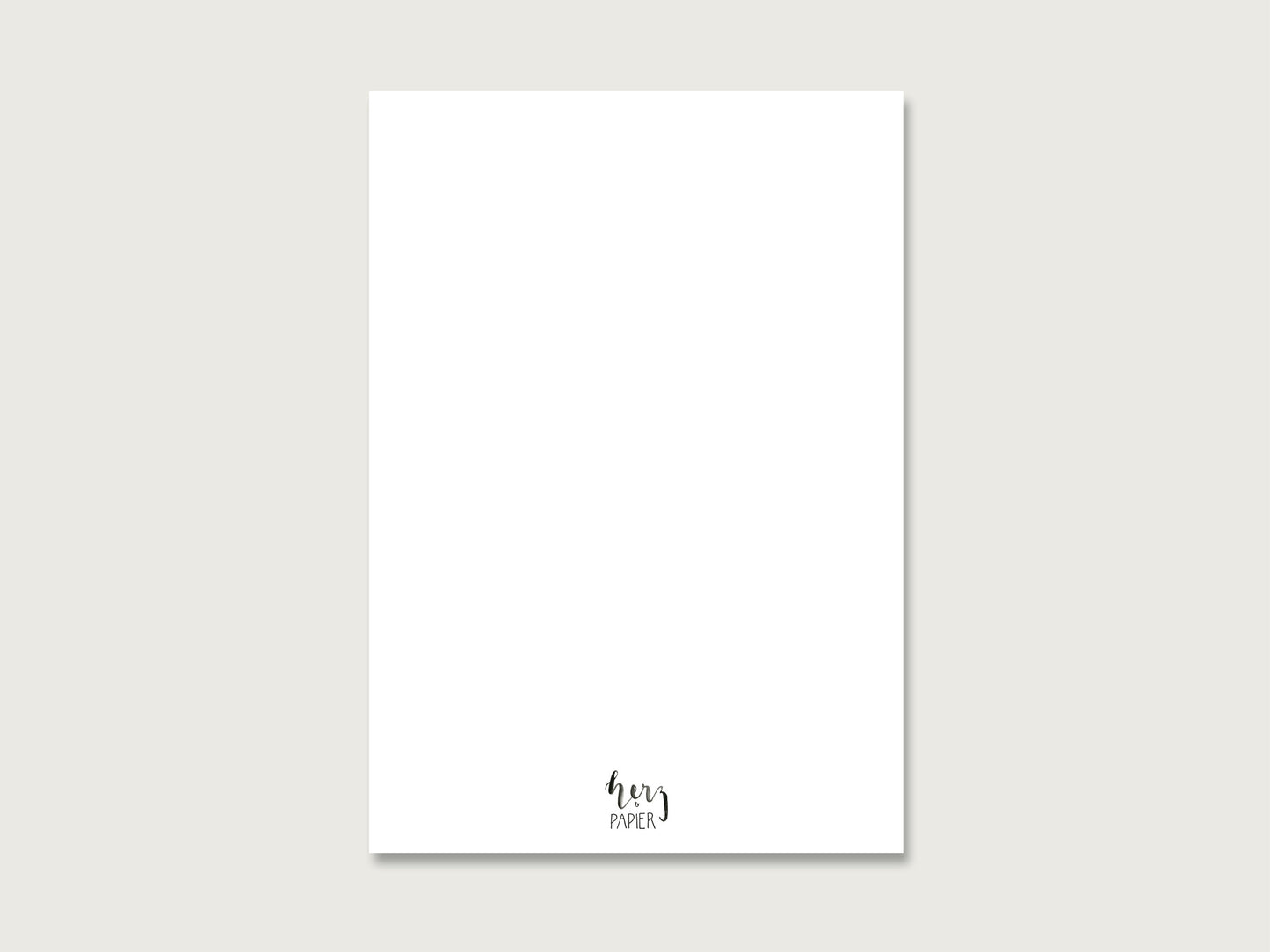 Rückseiter der Postkarte ist weiß.