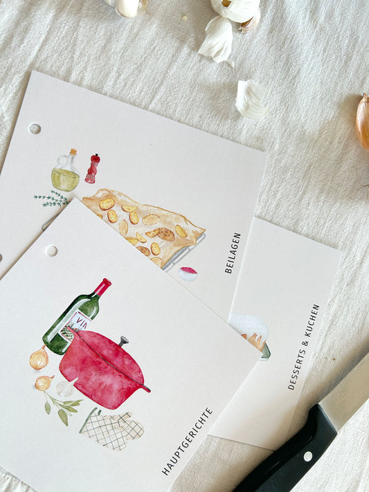 Register für Rezeptordner in A5