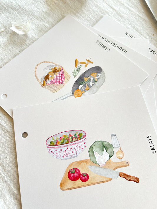 Rezeptordner "Kochen" für DIN A4 mit Register für Lieblingsrezepte