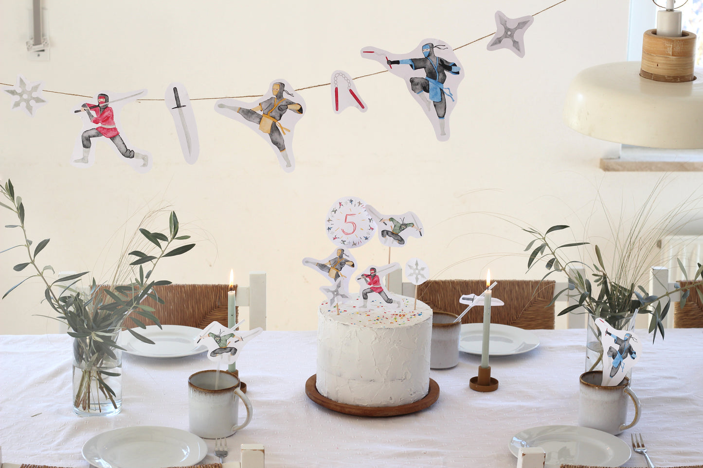 Großes Partyset "Ninjas"