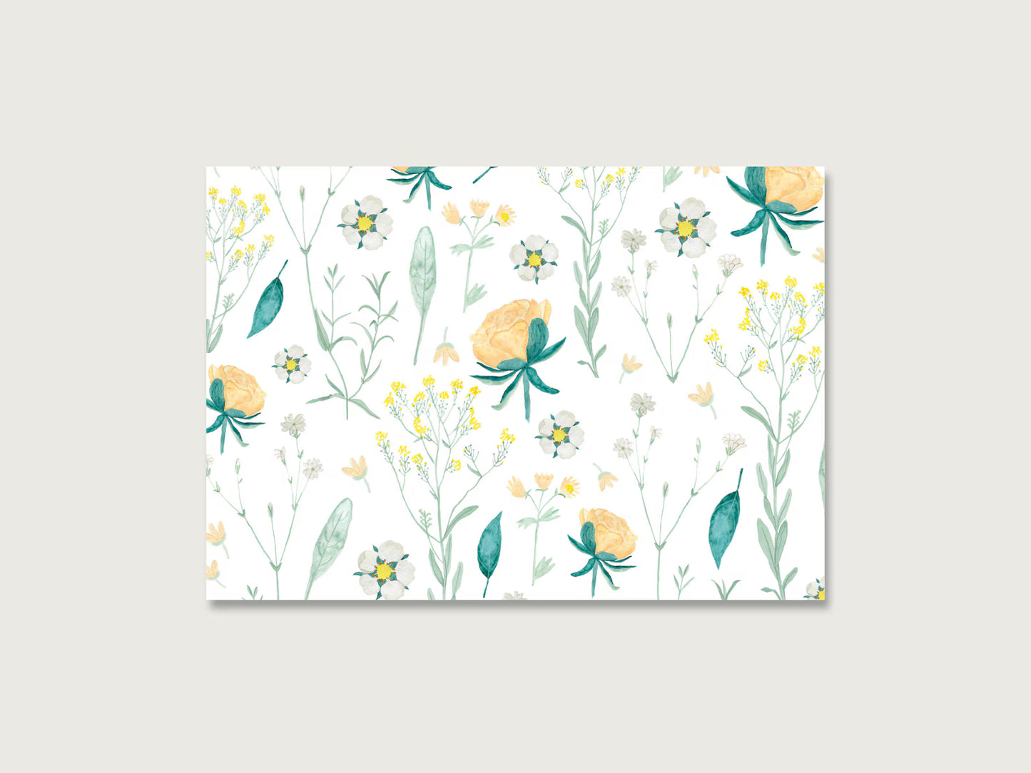 Postkarte "Blumen Apricot "