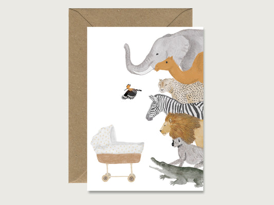 Karte zur Geburt "Heiß erwartet"