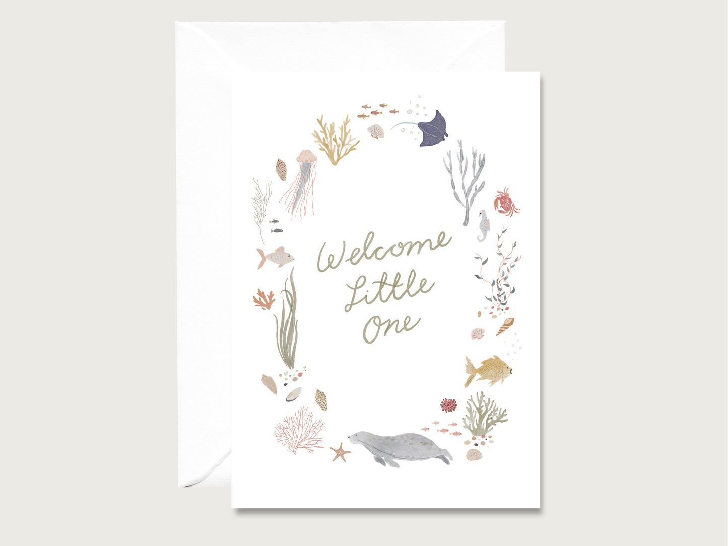 Karte zur Geburt "Sealife"