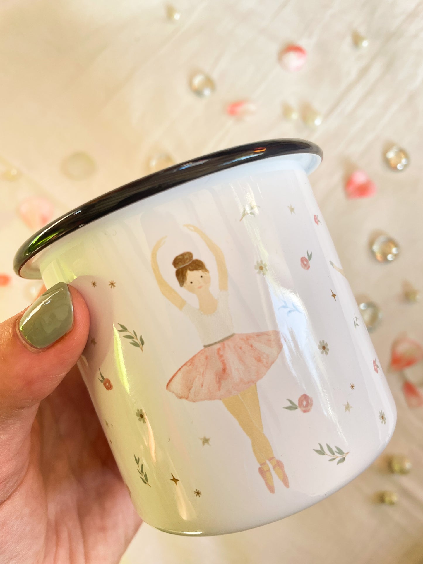 Emaille-Tasse" Ballerina"
