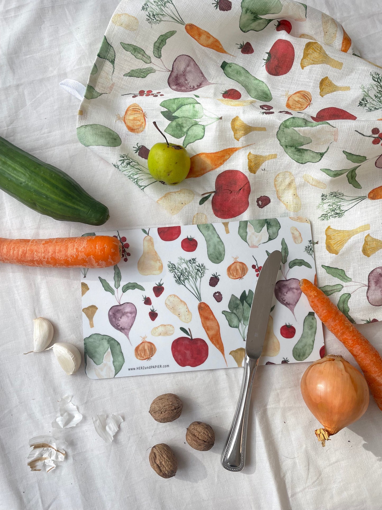 Brotzeitbrettchen "Obst & Gemüse"
