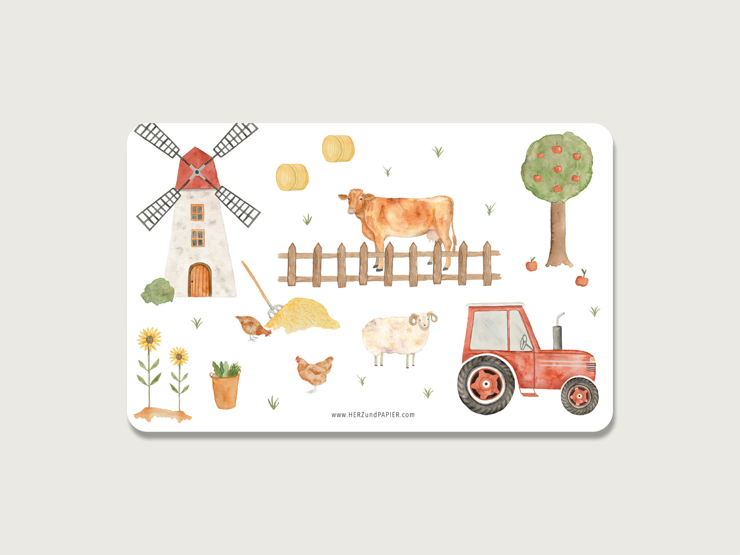 Brotzeitbrettchen "Bauernhof"