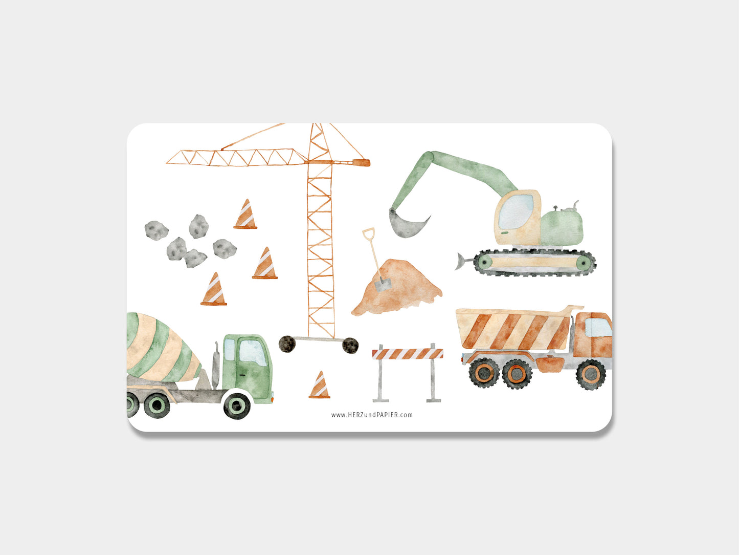 Brotzeitbrettchen "Baustelle"