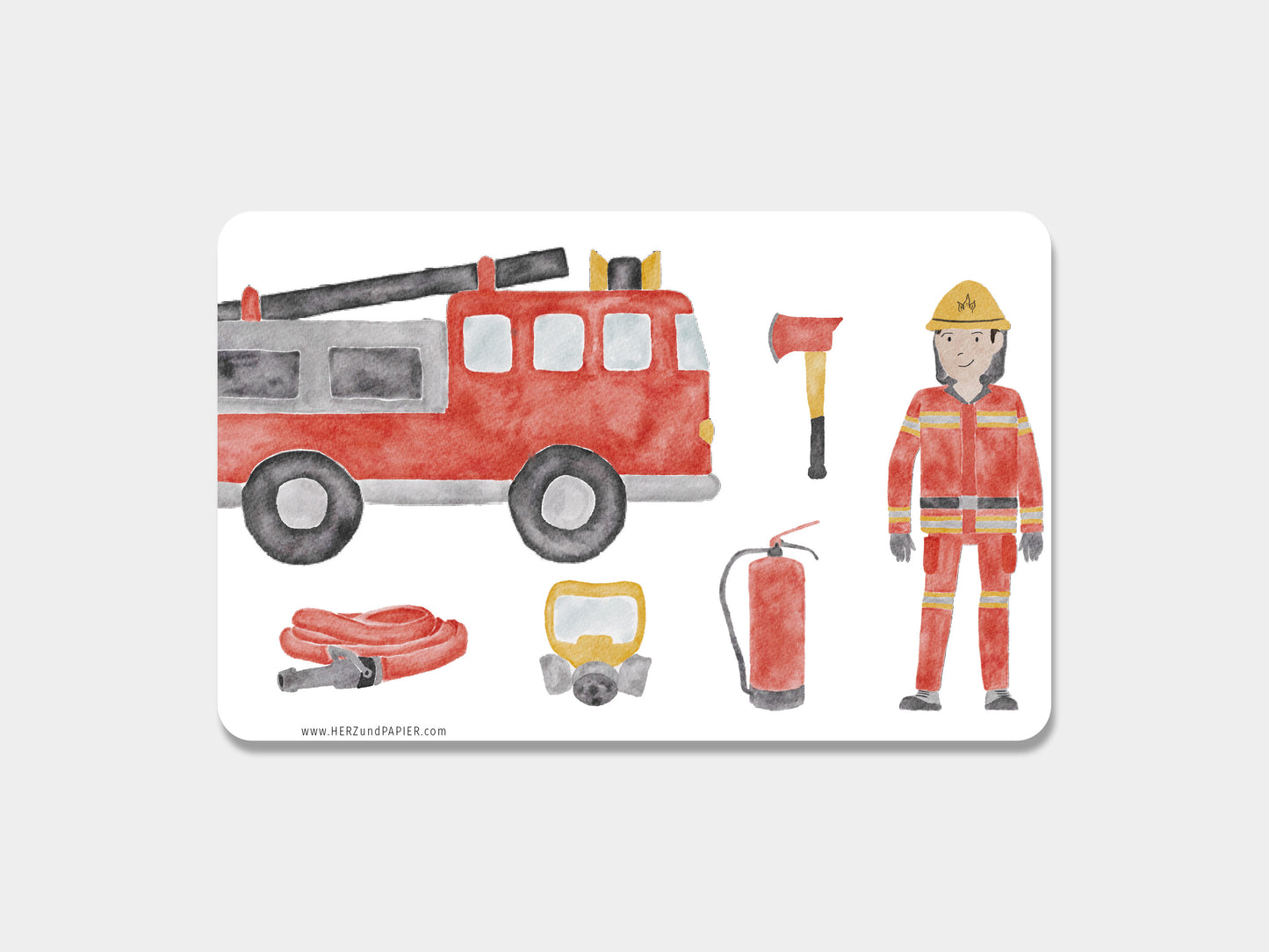 Brotzeitbrettchen "Feuerwehr"