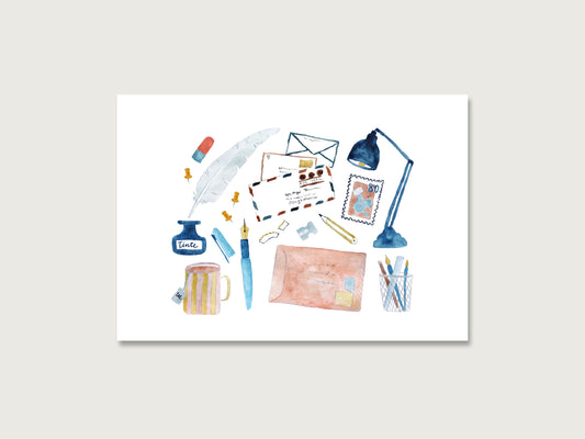 Postkarte "Schreib mal wieder"