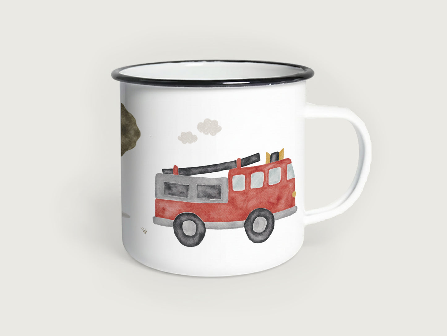 Emaille-Tasse "Feuerwehr"