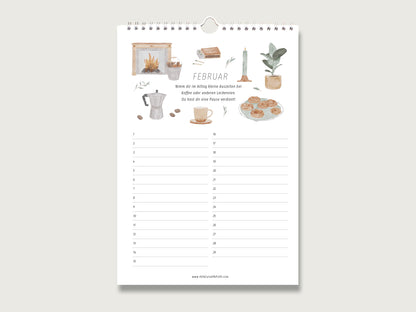 Geburtstagskalender  "Entschleunigung" in Din A4