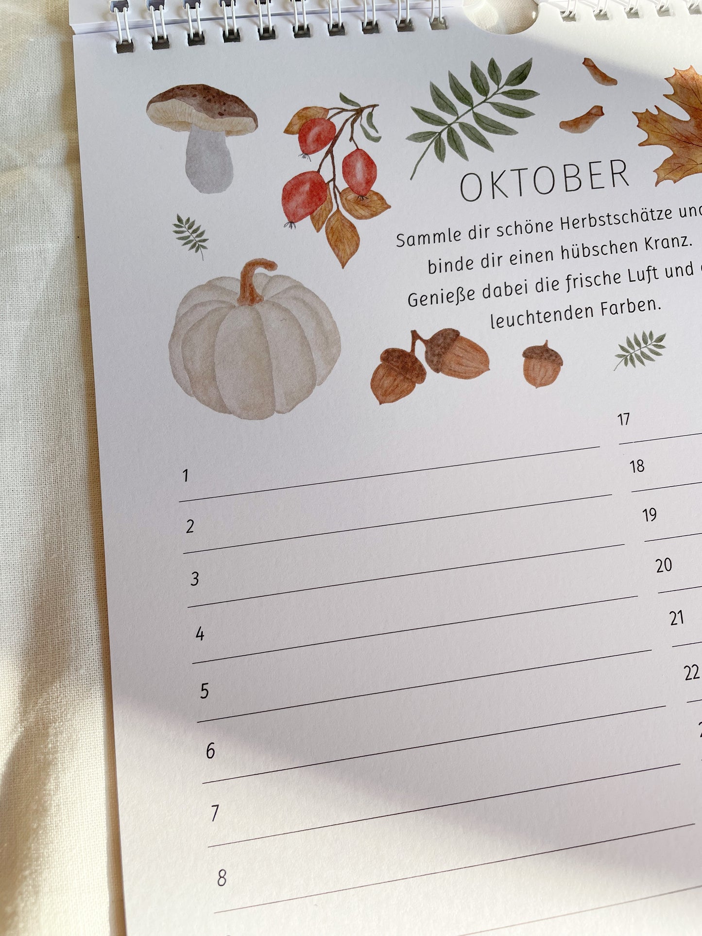 Geburtstagskalender  "Entschleunigung" in Din A4