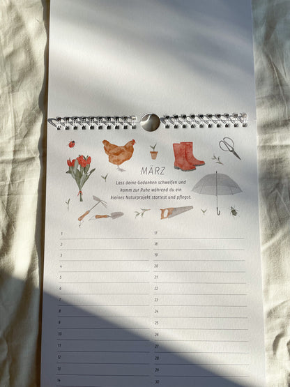 Geburtstagskalender  "Entschleunigung" in Din A4