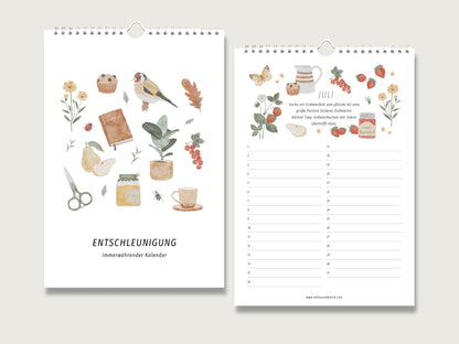 Geburtstagskalender  "Entschleunigung" in Din A4