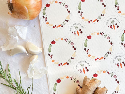 Etiketten für Marmelade, Chutney oder Eingemachtes