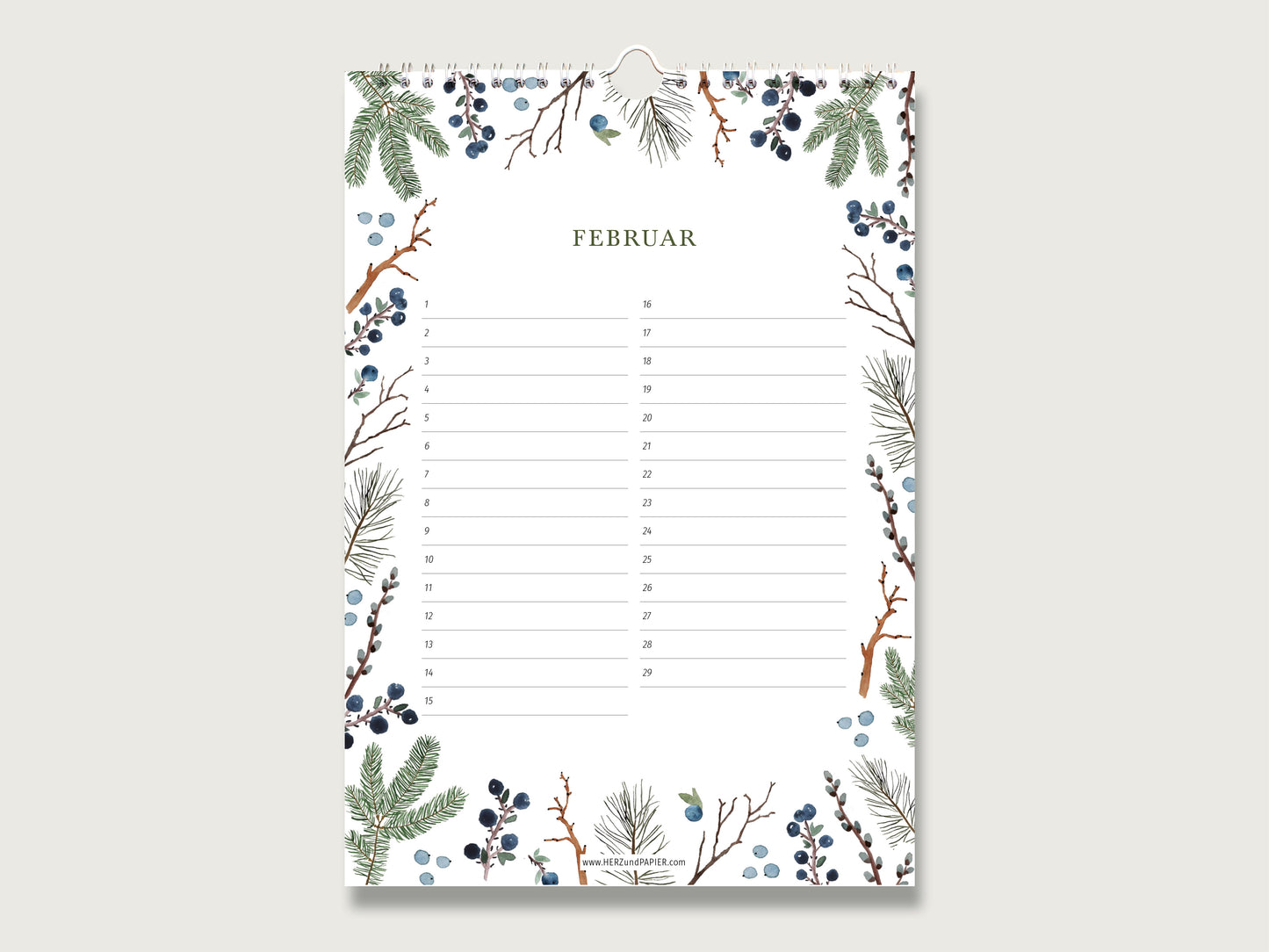 Geburtstagskalender "Natur Rundum" in Din A4