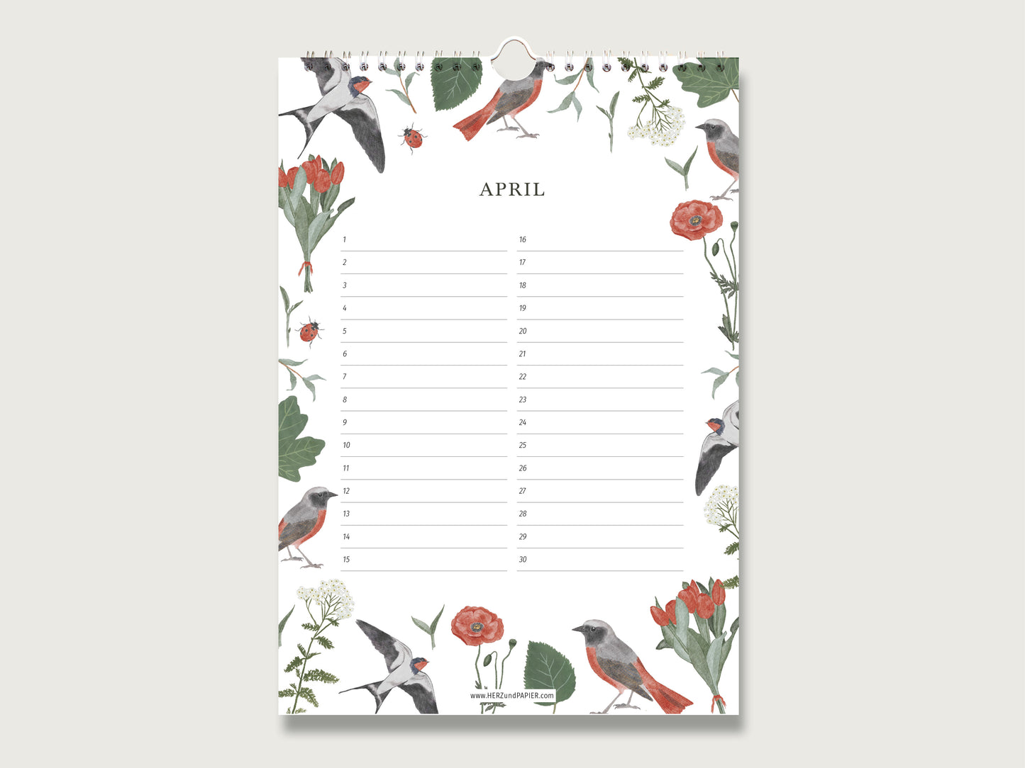 Geburtstagskalender "Natur Rundum" in Din A4