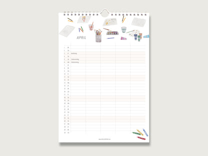 Familienkalender 2026 "Zuhause - leben gemeinsam genießen" in DIN A3