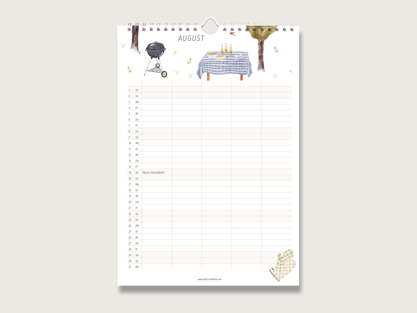 Familienkalender 2026 "Zuhause - leben gemeinsam genießen" in DIN A3