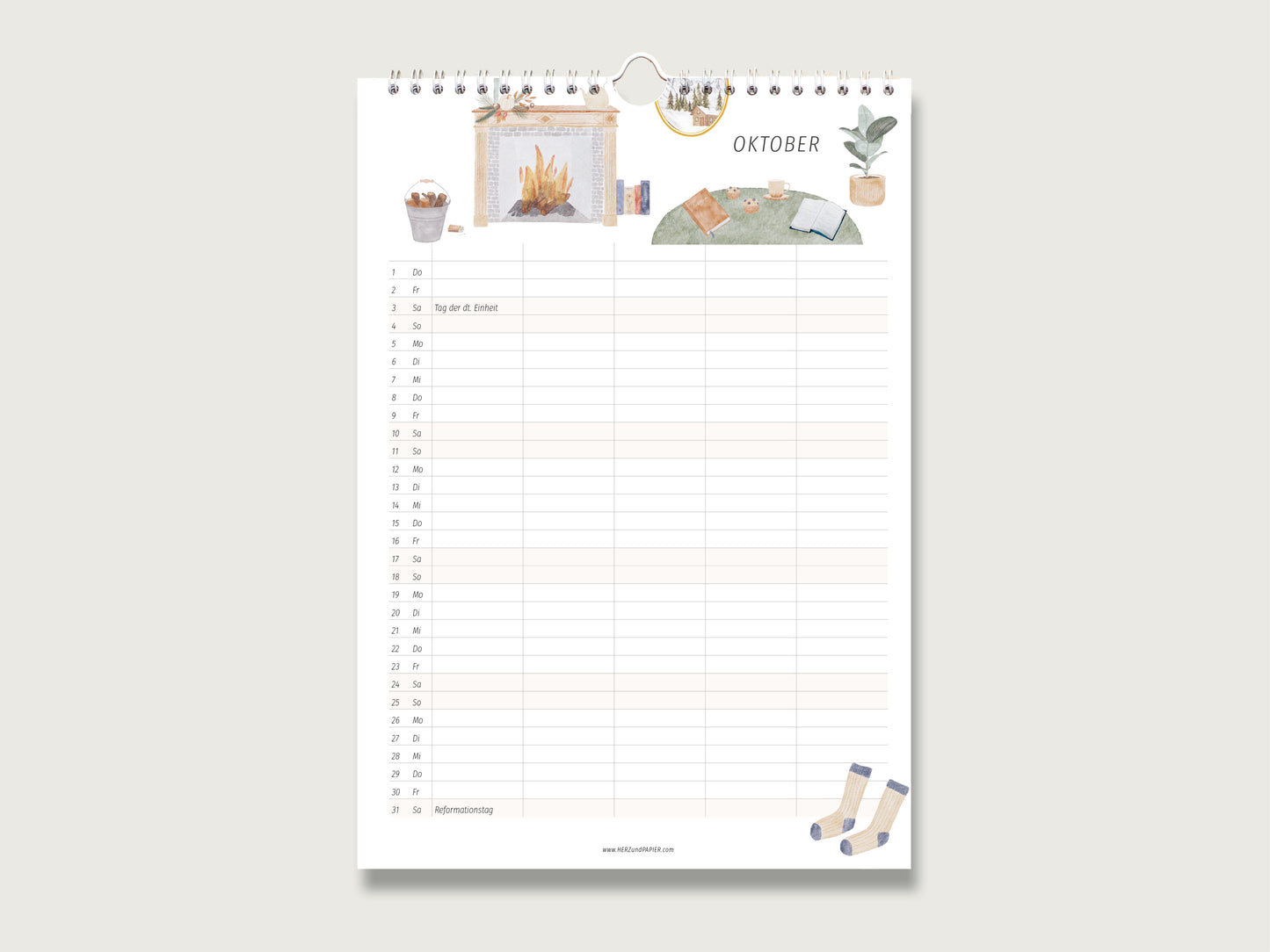 Familienkalender 2026 "Zuhause - leben gemeinsam genießen" in DIN A3