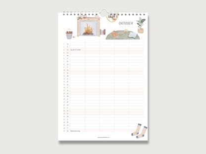 Familienkalender 2026 "Zuhause - leben gemeinsam genießen" in DIN A3