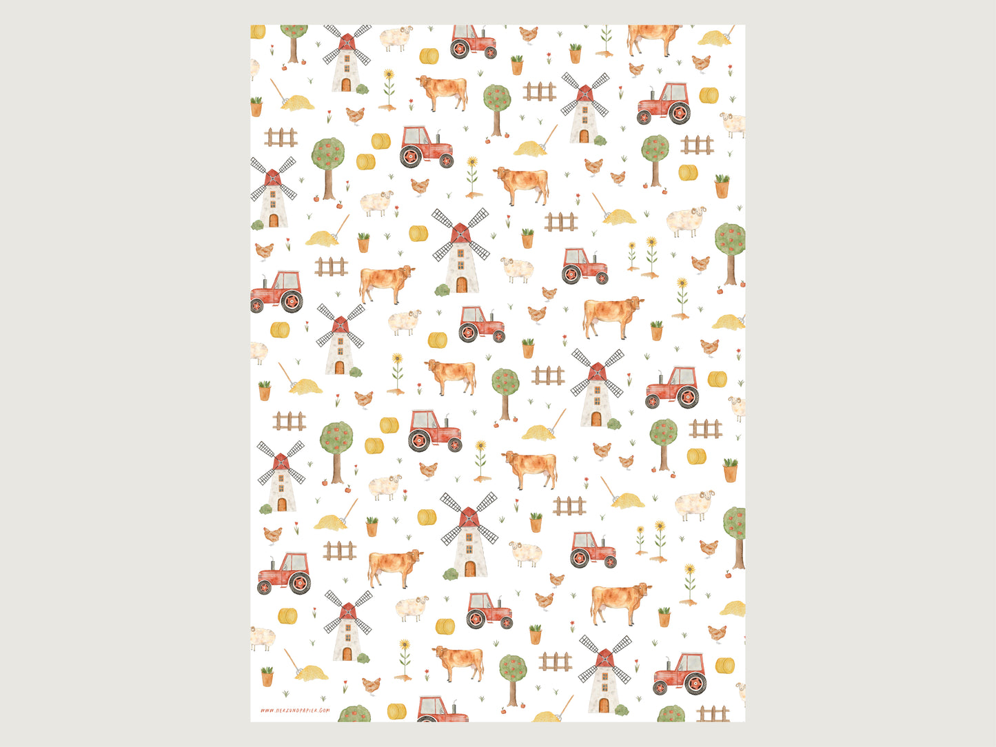 Geschenkpapier "Bauernhof"
