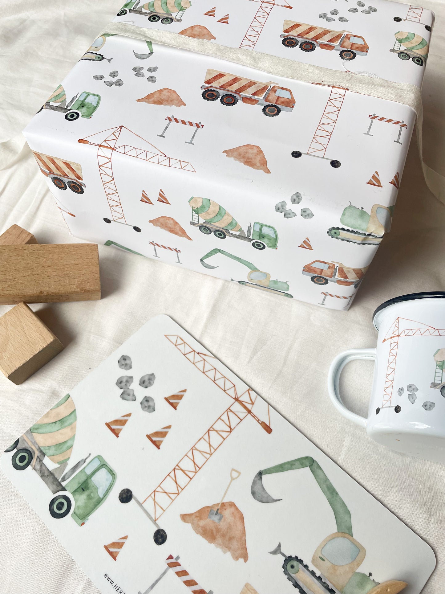 Geschenkpapier "Baustelle"