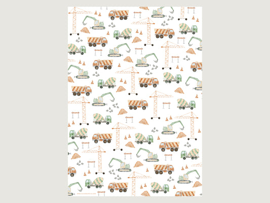 Geschenkpapier "Baustelle"