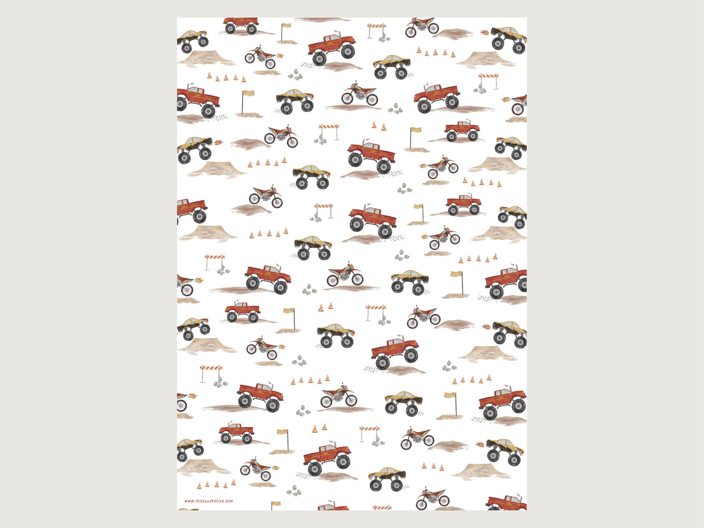 Geschenkpapier "Monster Trucks"