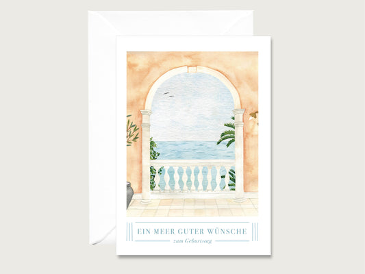 Geburtstagskarte "Ein Meer guter Wünsche"