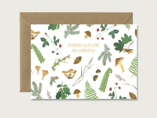 Geburtstagskarte "NATÜRLICH Alles Liebe zum Geburtstag"