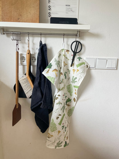 Geschirrtuch "Waldgestöber" aus Leinenmix