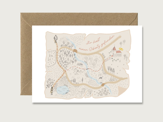 Hochzeitskarte "Schatzkarte"
