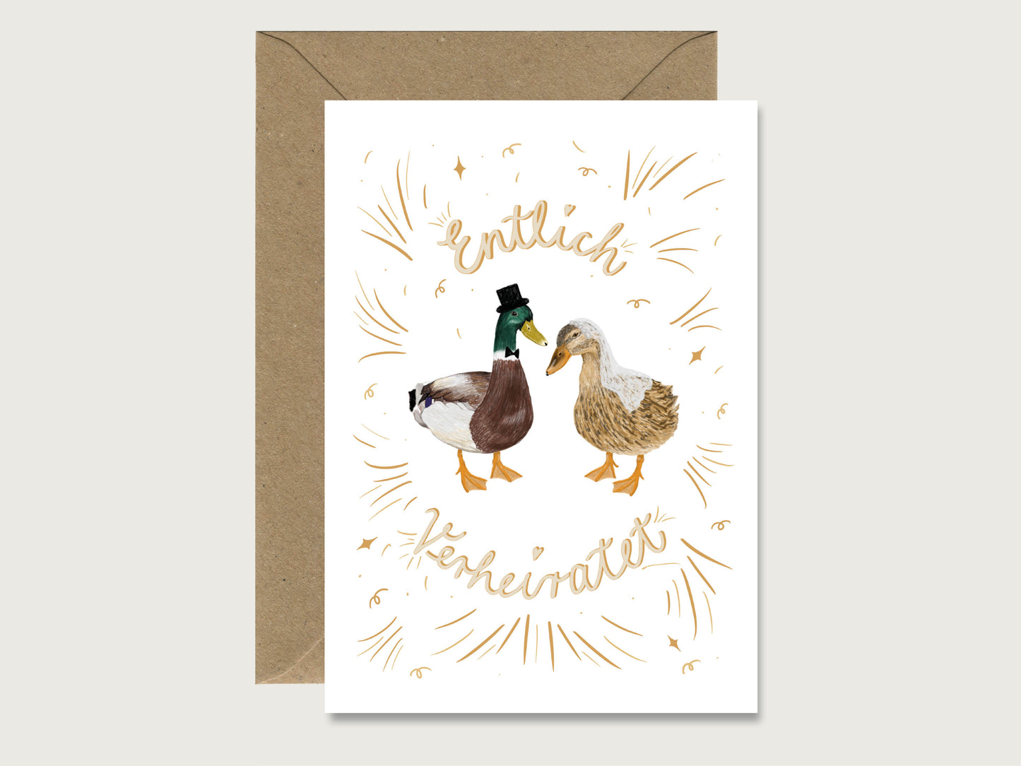 Hochzeitskarte "Entlich verheiratet"