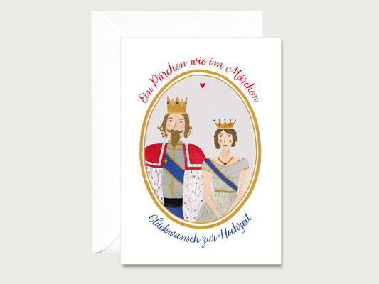 Hochzeitskarte "Ein Pärchen wie im Märchen"