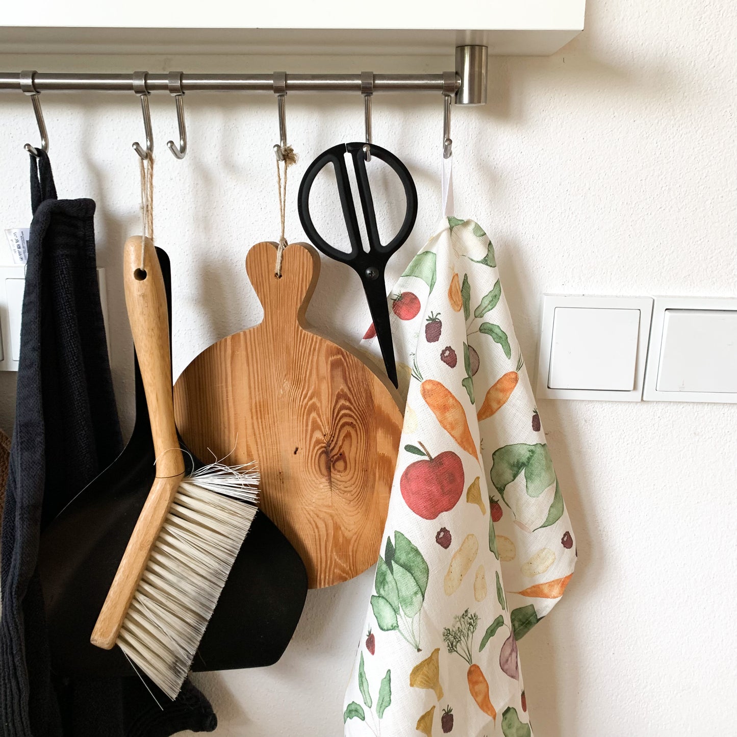 Geschirrtuch "Obst & Gemüse" aus Leinenmix