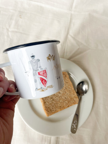 Emaille-Tasse "Ritter"